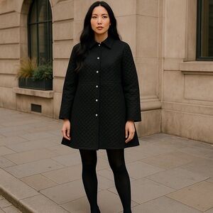 Women’s White Stag Quilted Lightweight Black Coat Size XXL